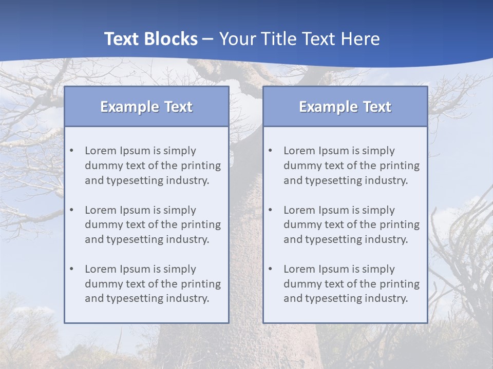Branch Adansonia High PowerPoint Template