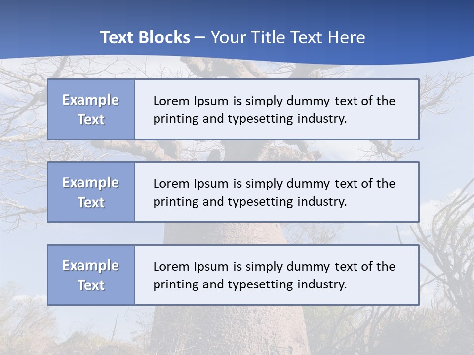 Branch Adansonia High PowerPoint Template