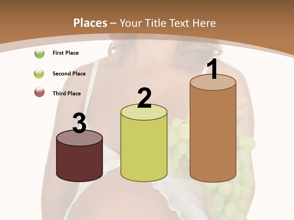 Woman Grape Tummy PowerPoint Template