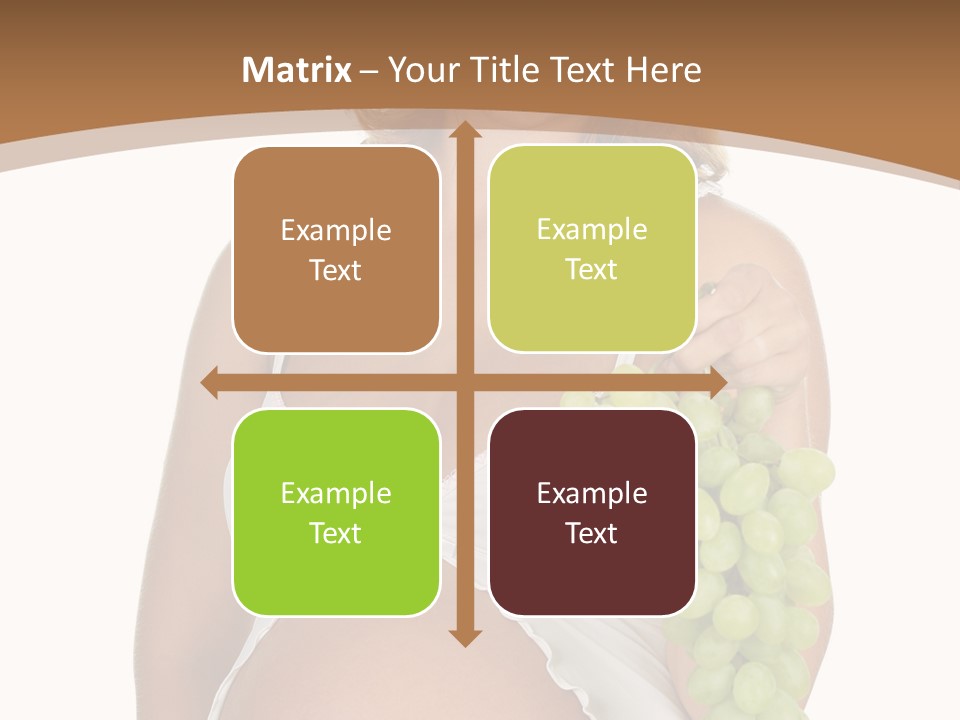 Woman Grape Tummy PowerPoint Template