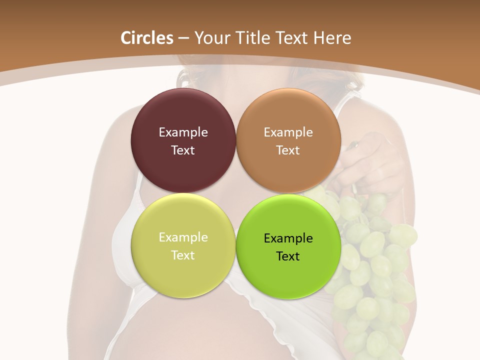 Woman Grape Tummy PowerPoint Template