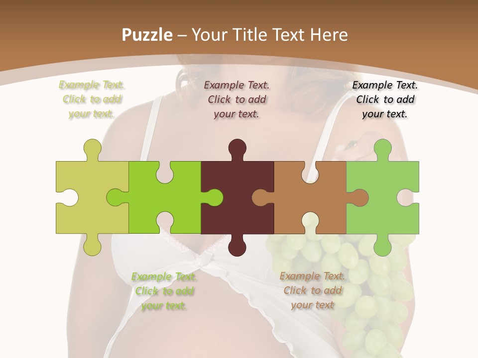 Woman Grape Tummy PowerPoint Template