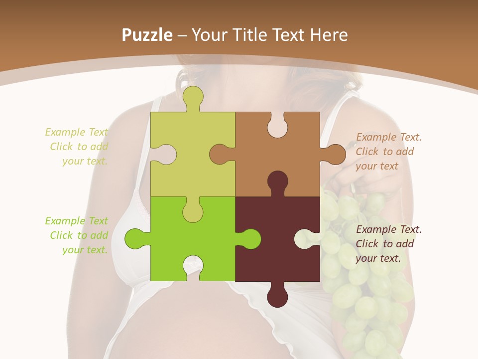 Woman Grape Tummy PowerPoint Template