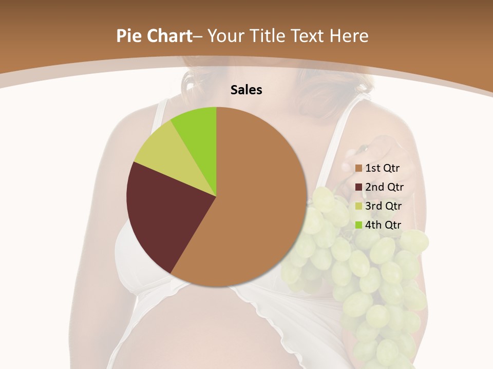 Woman Grape Tummy PowerPoint Template