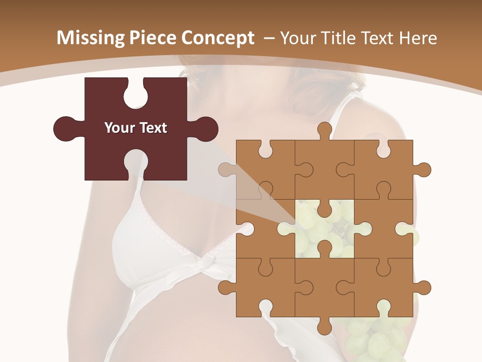 Woman Grape Tummy PowerPoint Template