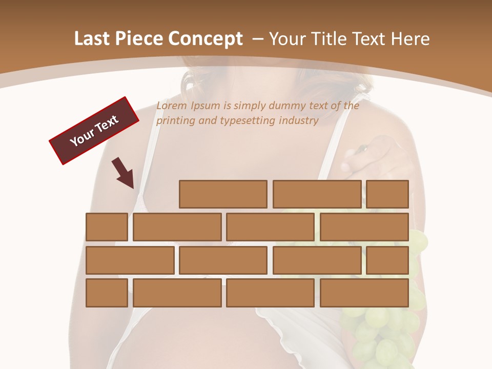 Woman Grape Tummy PowerPoint Template