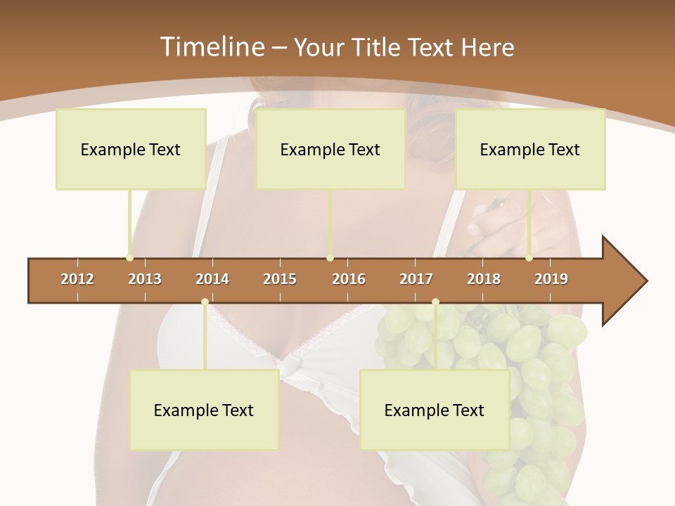 Woman Grape Tummy PowerPoint Template