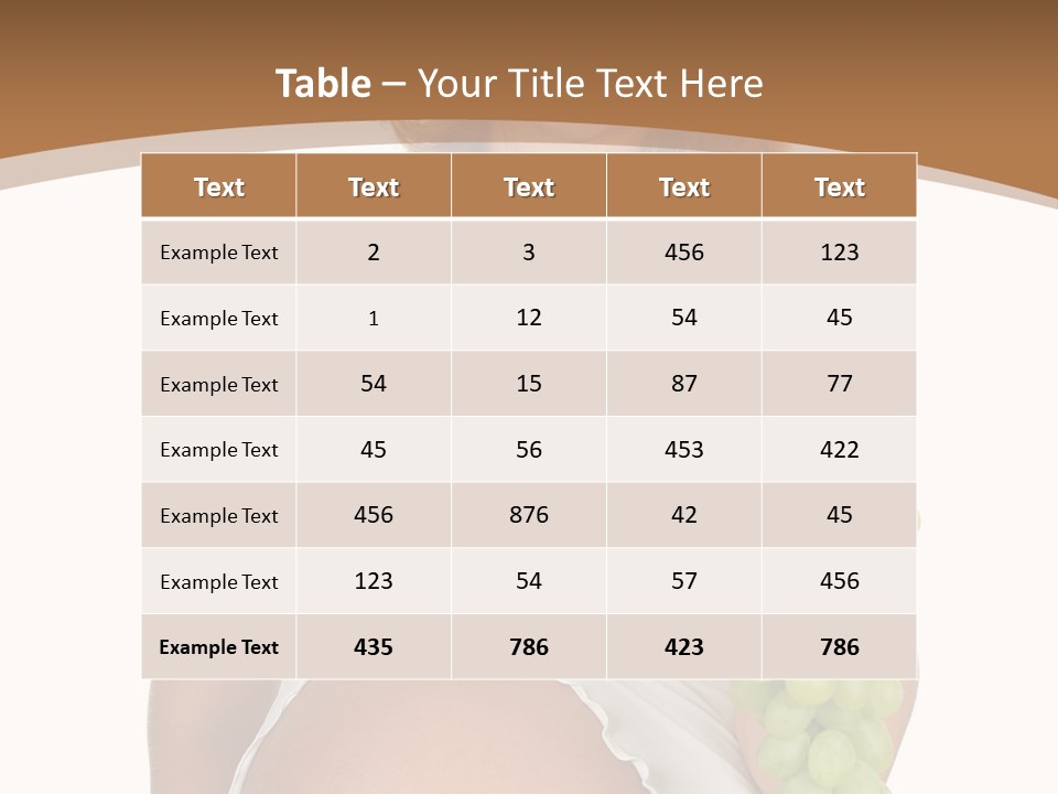 Woman Grape Tummy PowerPoint Template