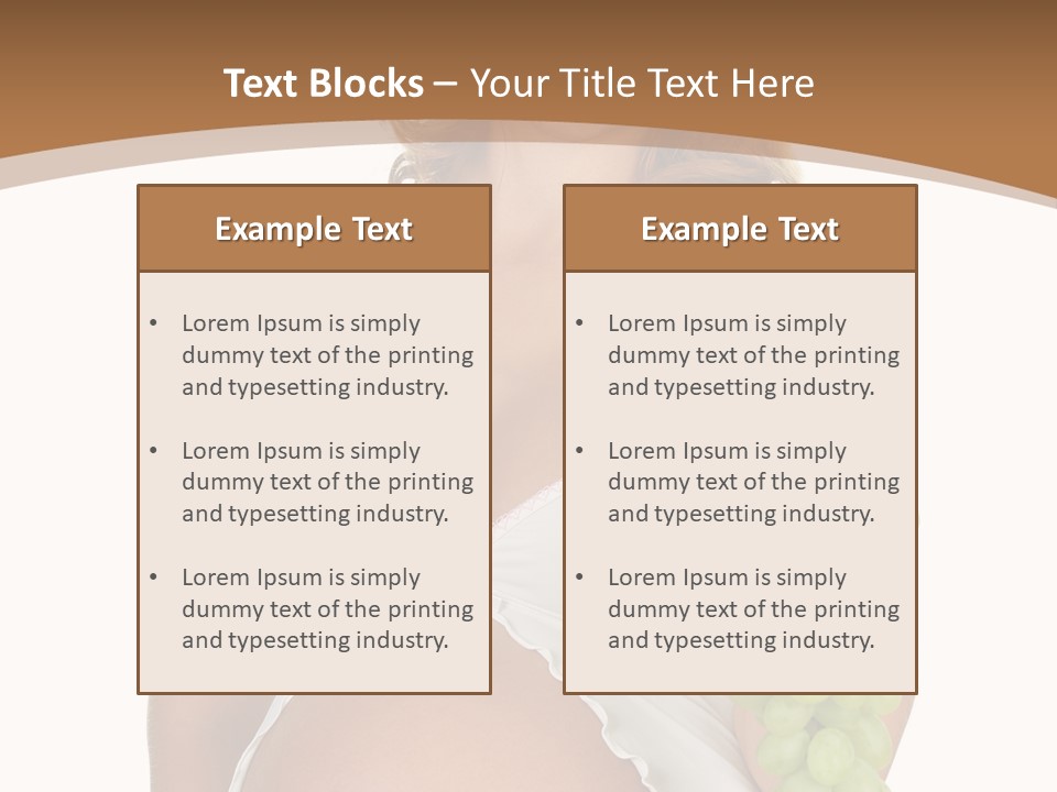 Woman Grape Tummy PowerPoint Template