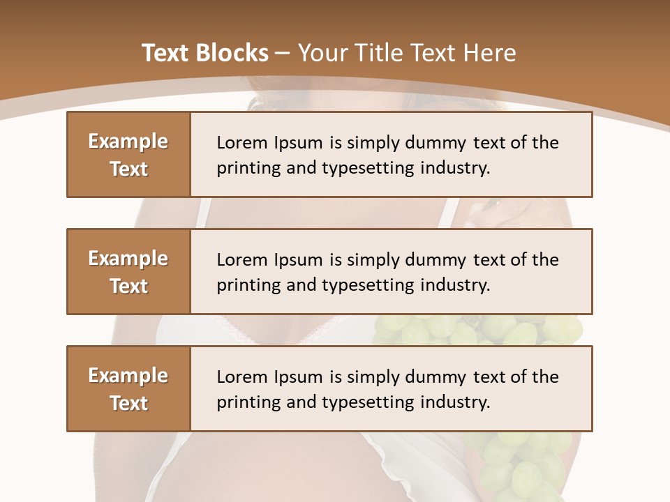 Woman Grape Tummy PowerPoint Template