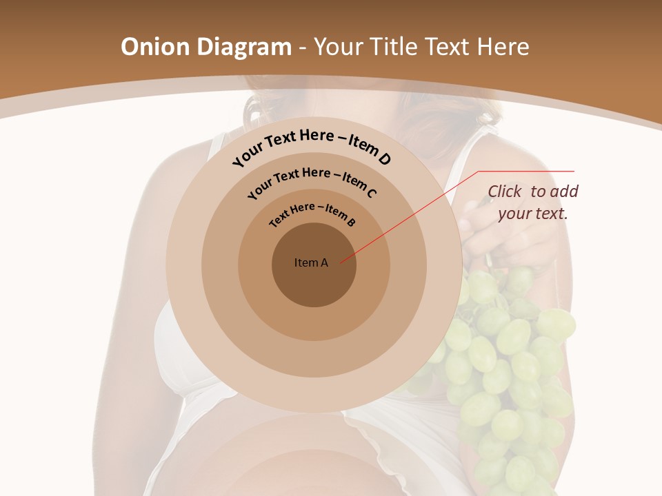Woman Grape Tummy PowerPoint Template
