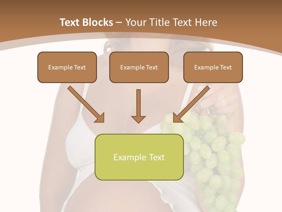 Woman Grape Tummy PowerPoint Template