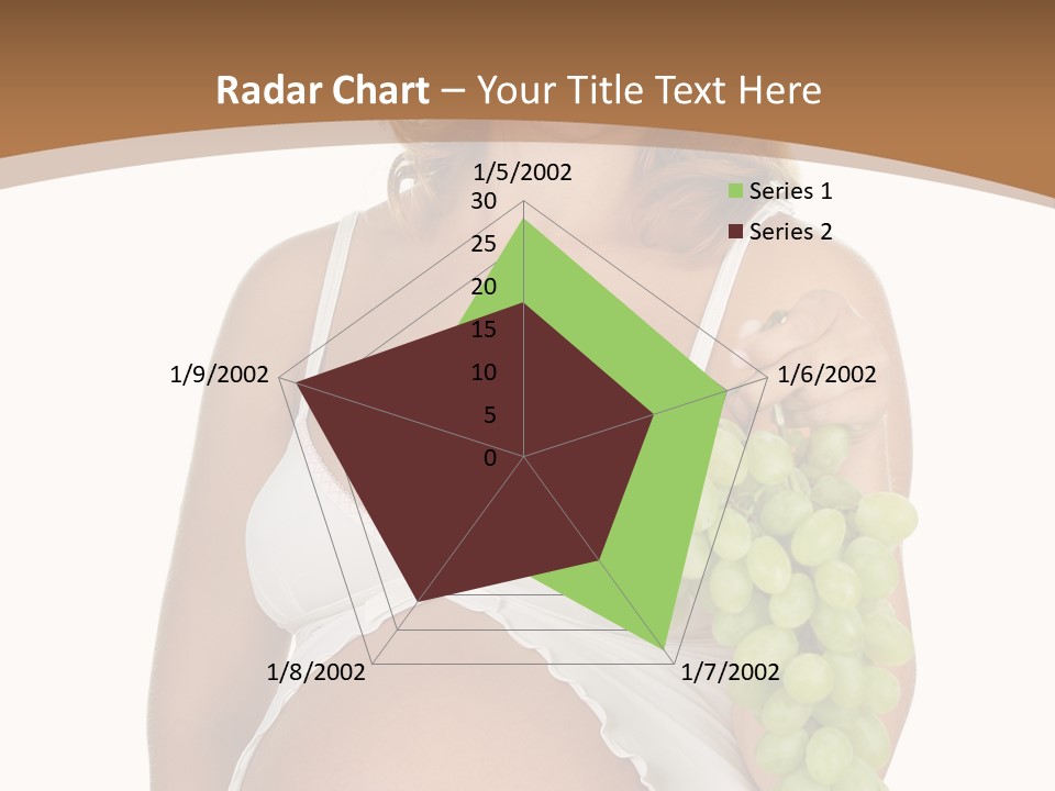 Woman Grape Tummy PowerPoint Template