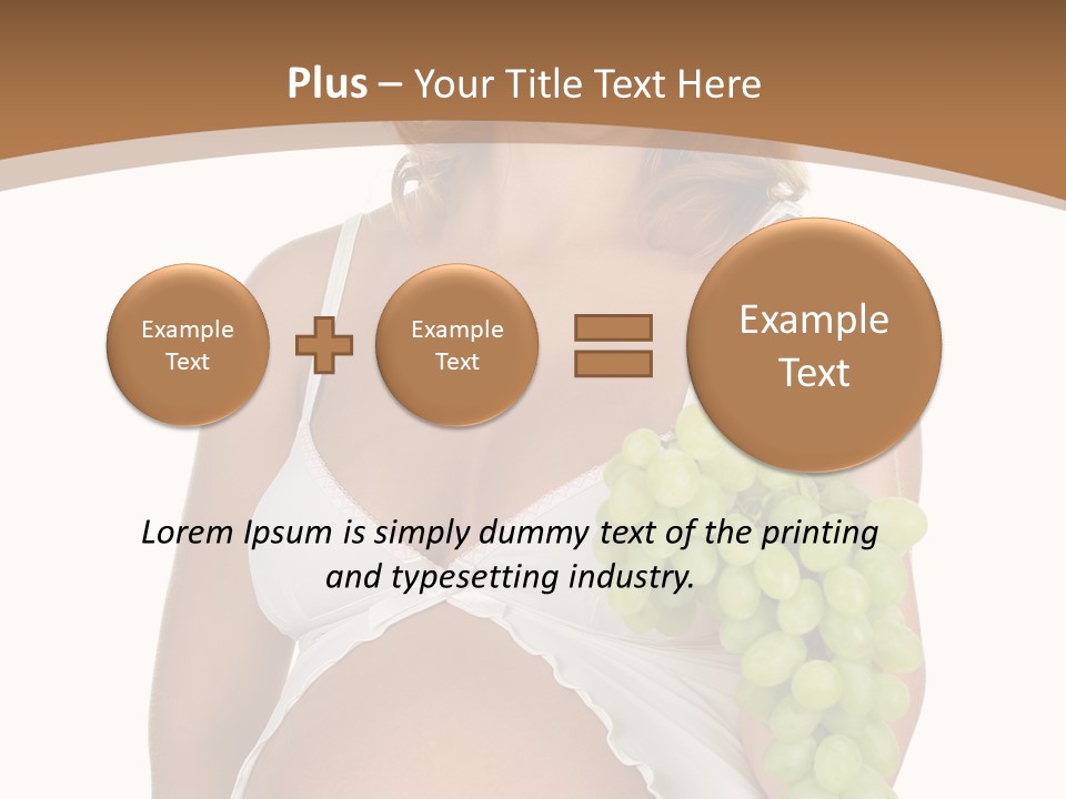 Woman Grape Tummy PowerPoint Template