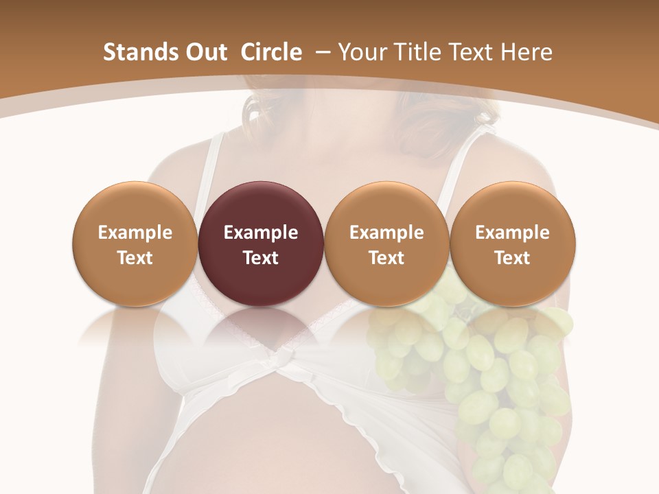 Woman Grape Tummy PowerPoint Template