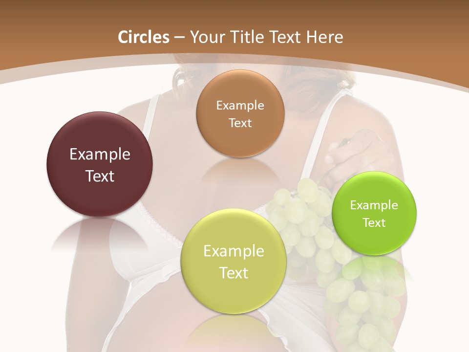 Woman Grape Tummy PowerPoint Template