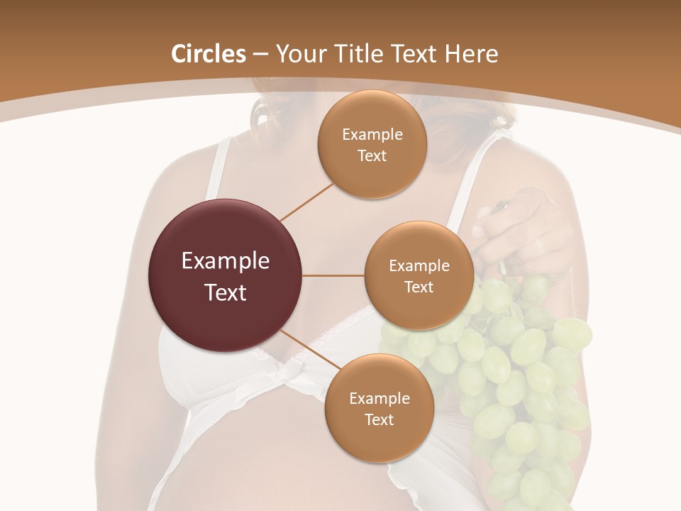 Woman Grape Tummy PowerPoint Template