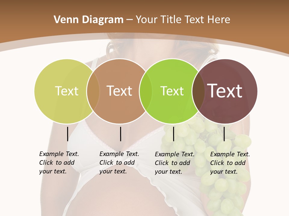 Woman Grape Tummy PowerPoint Template