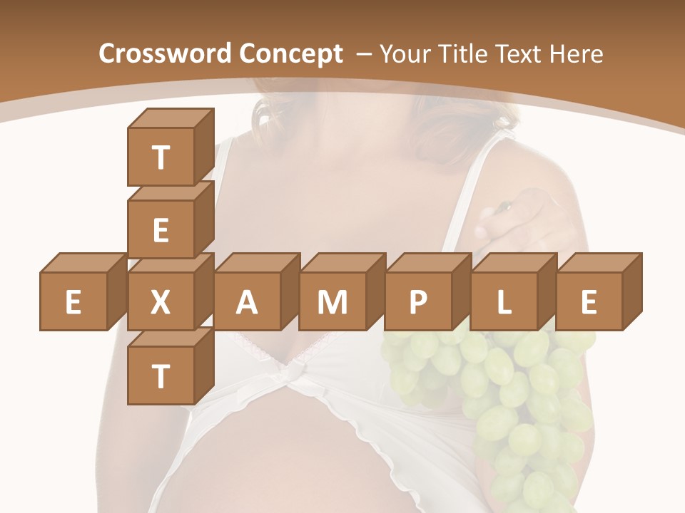 Woman Grape Tummy PowerPoint Template