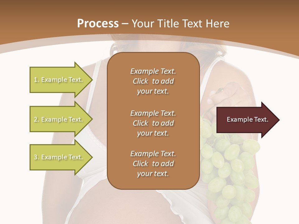 Woman Grape Tummy PowerPoint Template