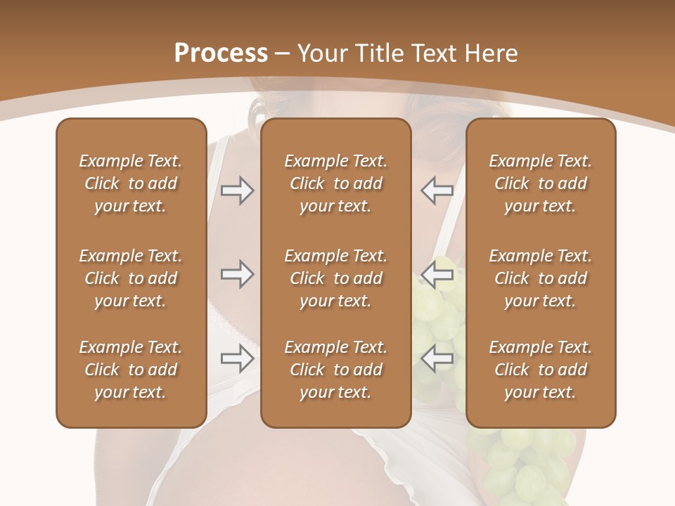 Woman Grape Tummy PowerPoint Template