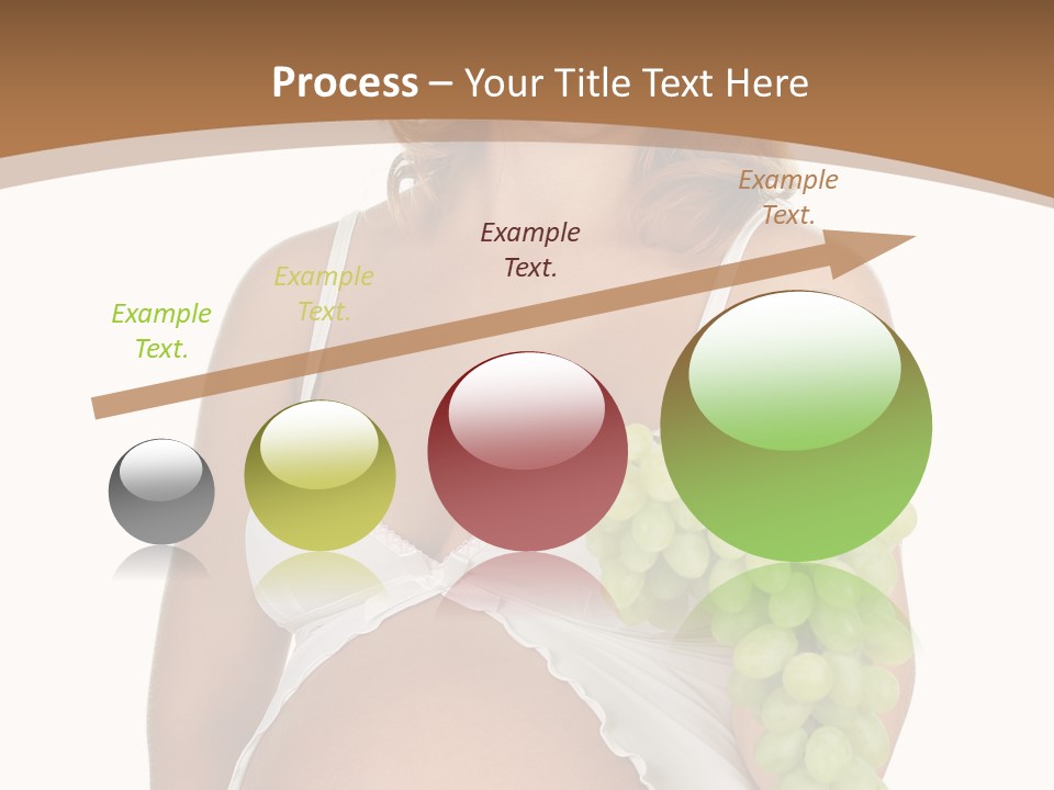 Woman Grape Tummy PowerPoint Template