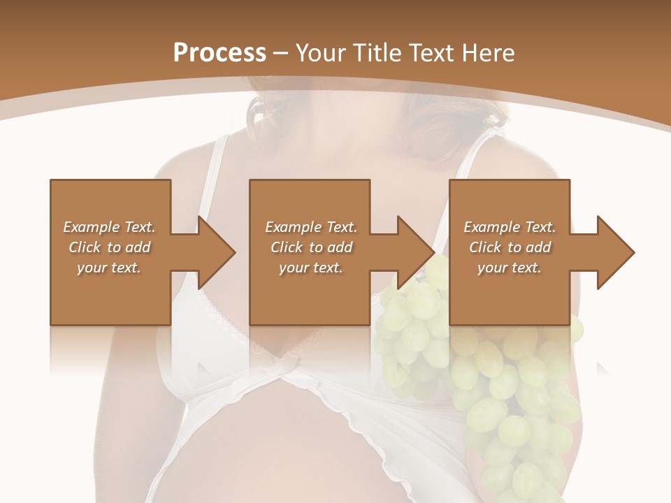 Woman Grape Tummy PowerPoint Template