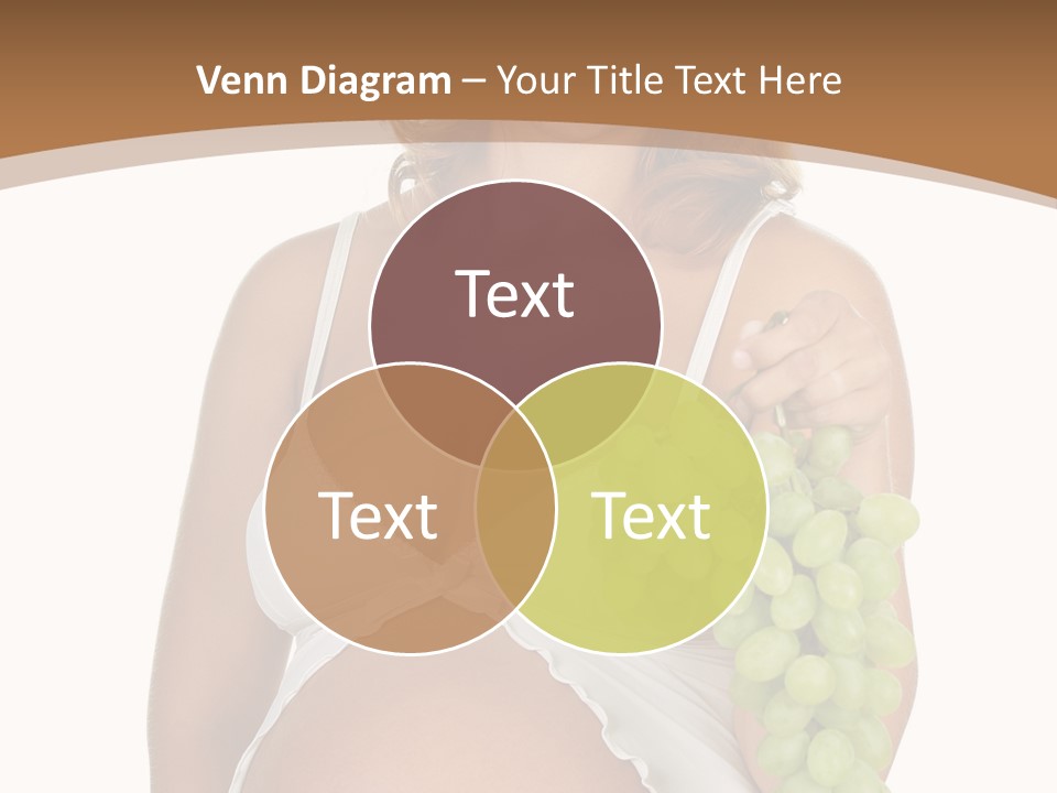 Woman Grape Tummy PowerPoint Template
