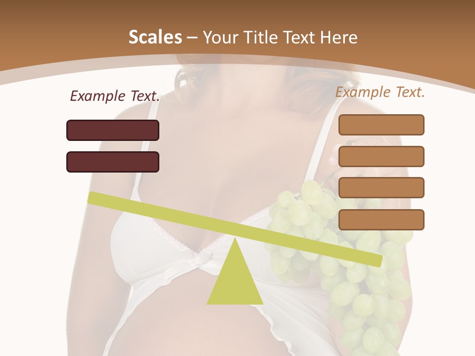 Woman Grape Tummy PowerPoint Template
