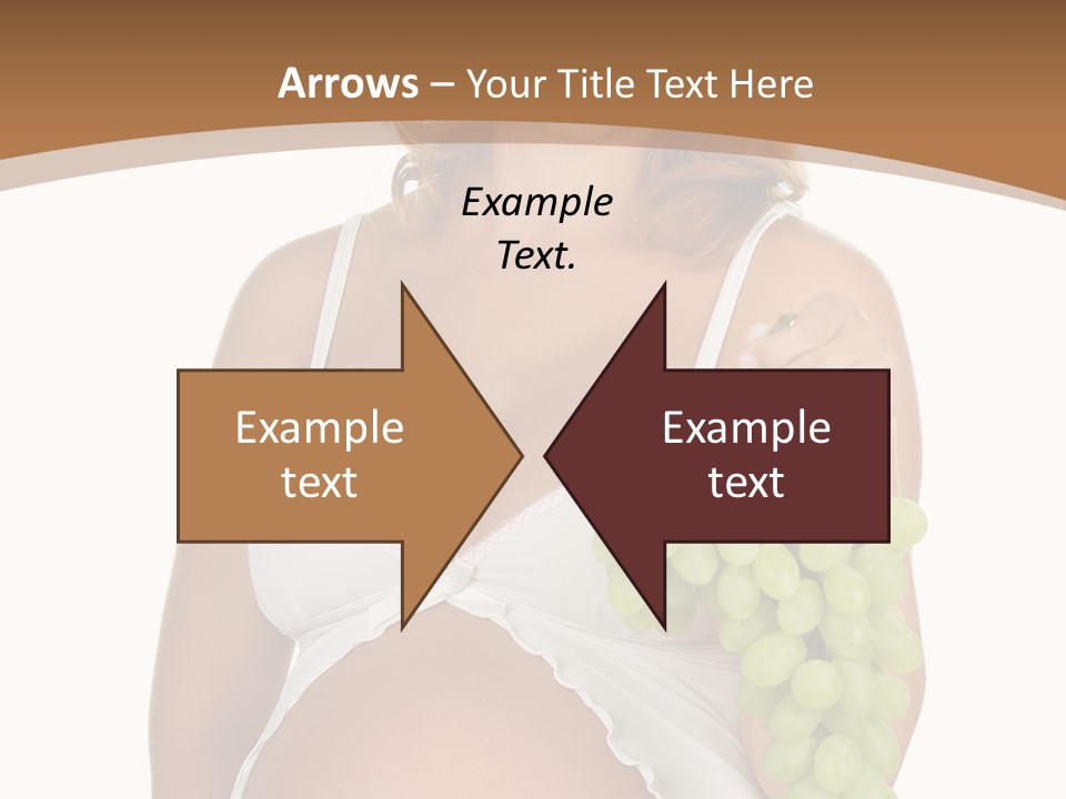 Woman Grape Tummy PowerPoint Template