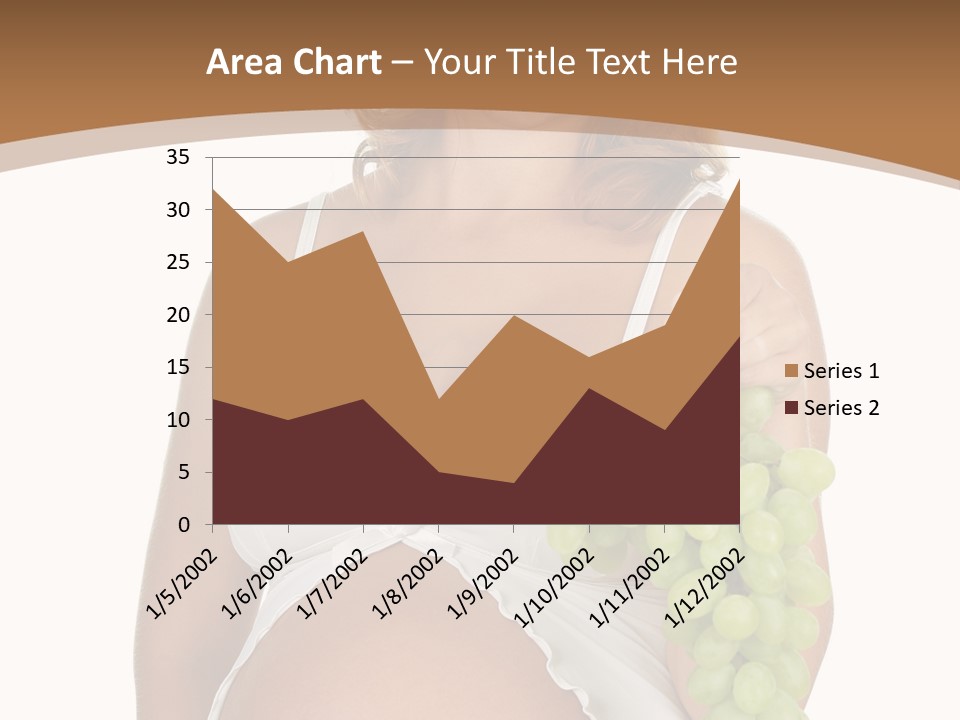 Woman Grape Tummy PowerPoint Template