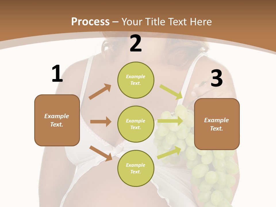 Woman Grape Tummy PowerPoint Template