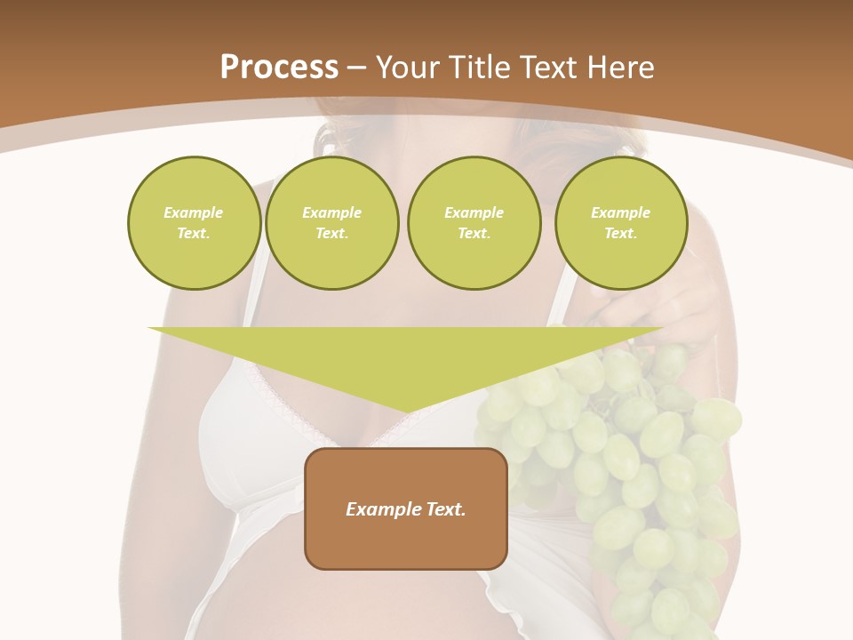 Woman Grape Tummy PowerPoint Template