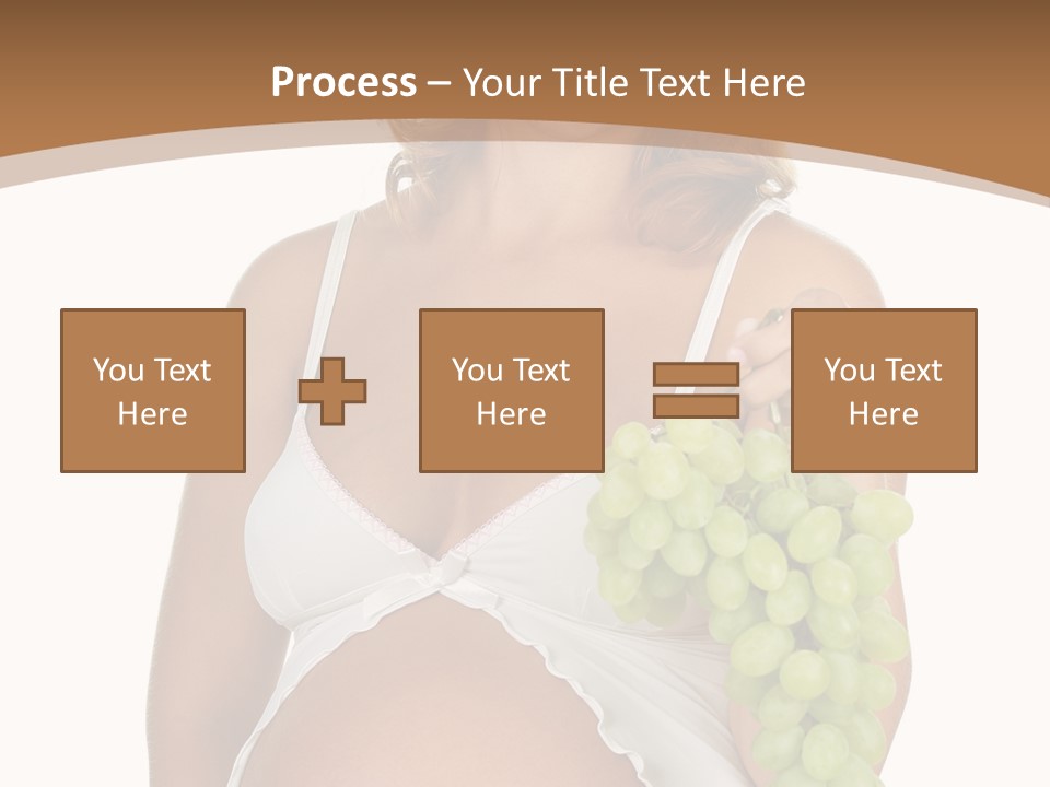 Woman Grape Tummy PowerPoint Template