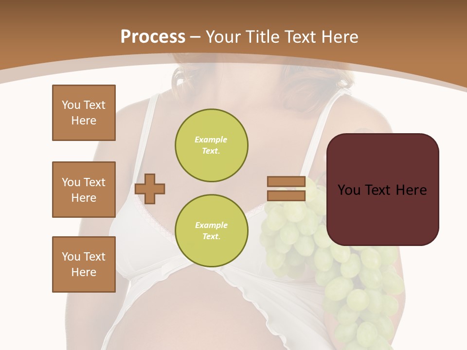 Woman Grape Tummy PowerPoint Template
