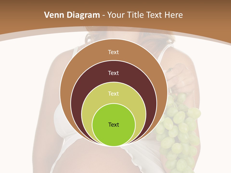 Woman Grape Tummy PowerPoint Template
