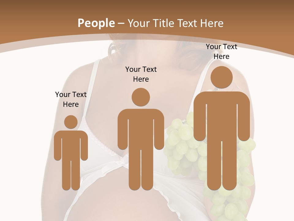 Woman Grape Tummy PowerPoint Template