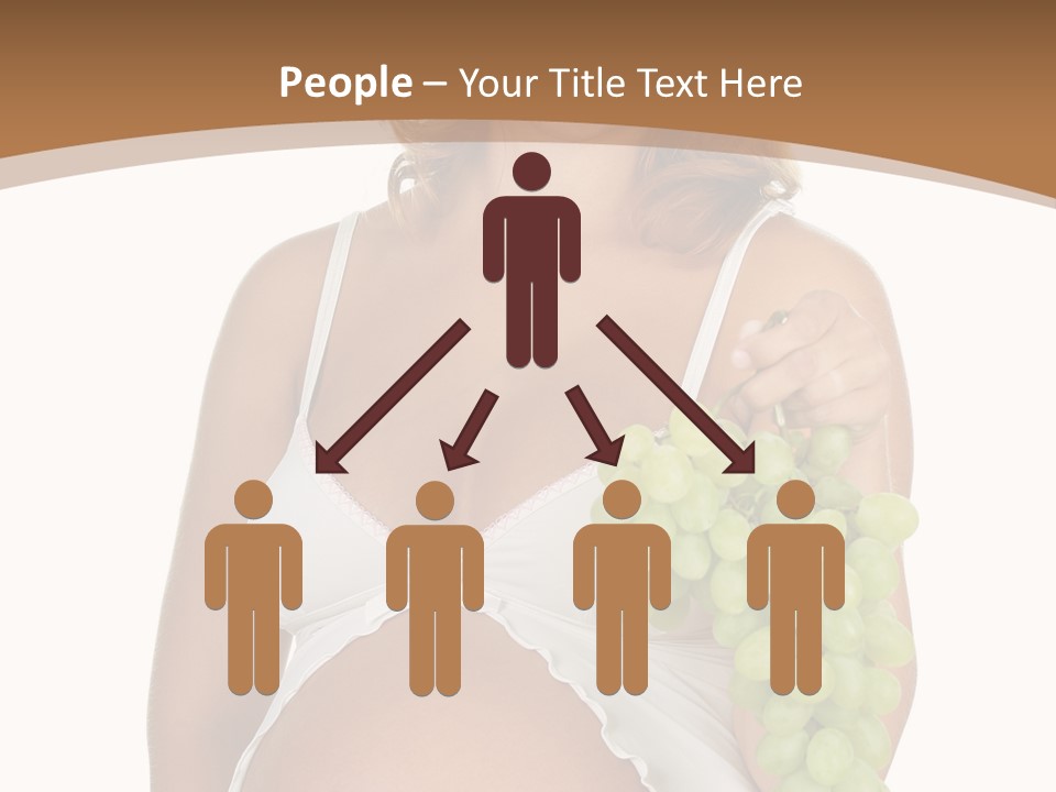 Woman Grape Tummy PowerPoint Template