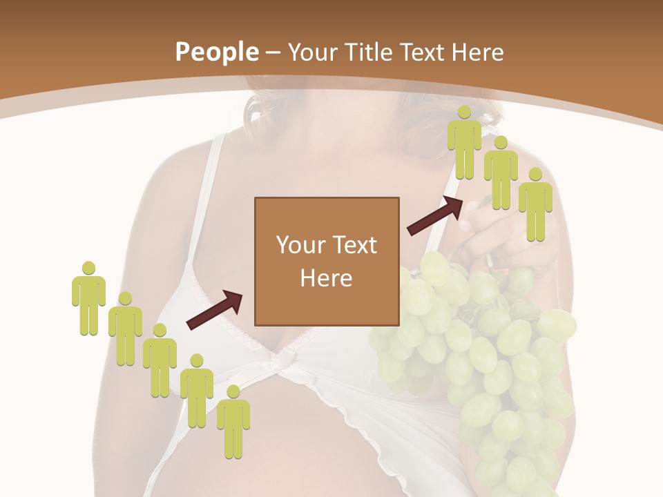 Woman Grape Tummy PowerPoint Template