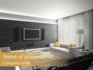 Fashion Rug Marble PowerPoint Template