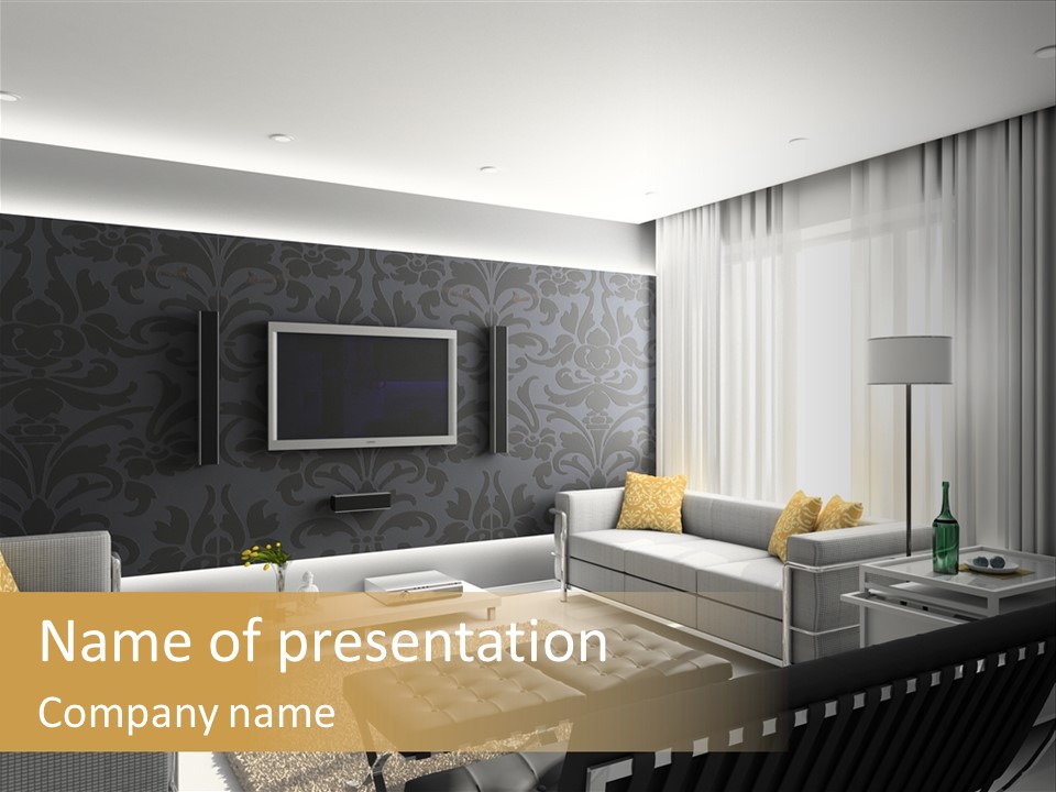 Fashion Rug Marble PowerPoint Template