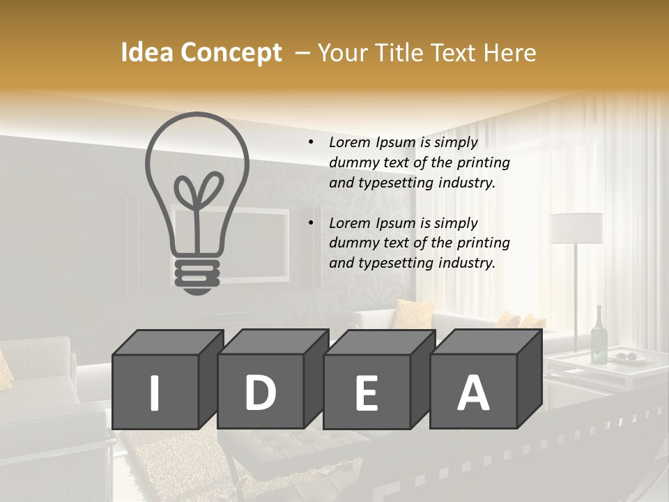 Fashion Rug Marble PowerPoint Template