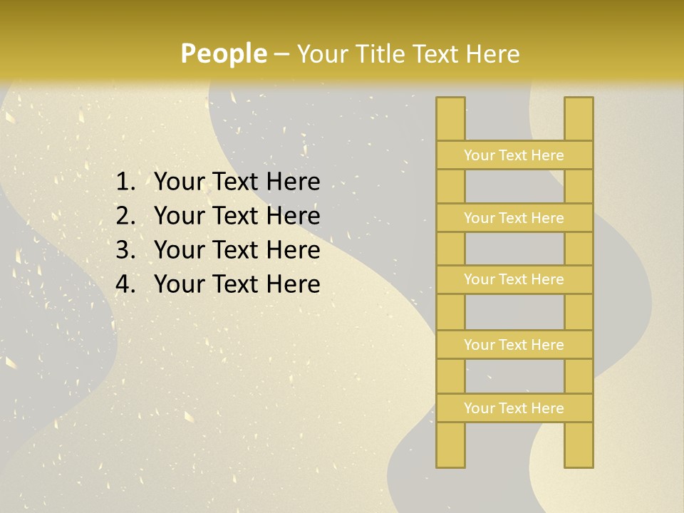 Staircase Furniture Pillow PowerPoint Template