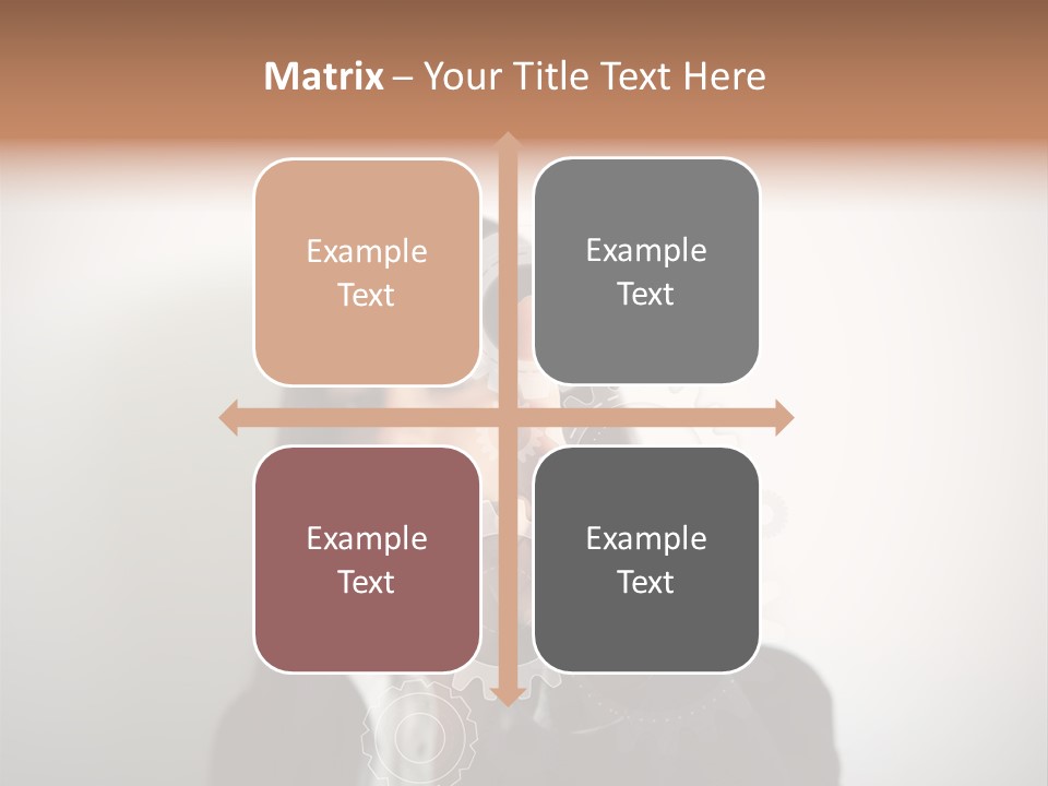 Businesswoman Gear Finger PowerPoint Template