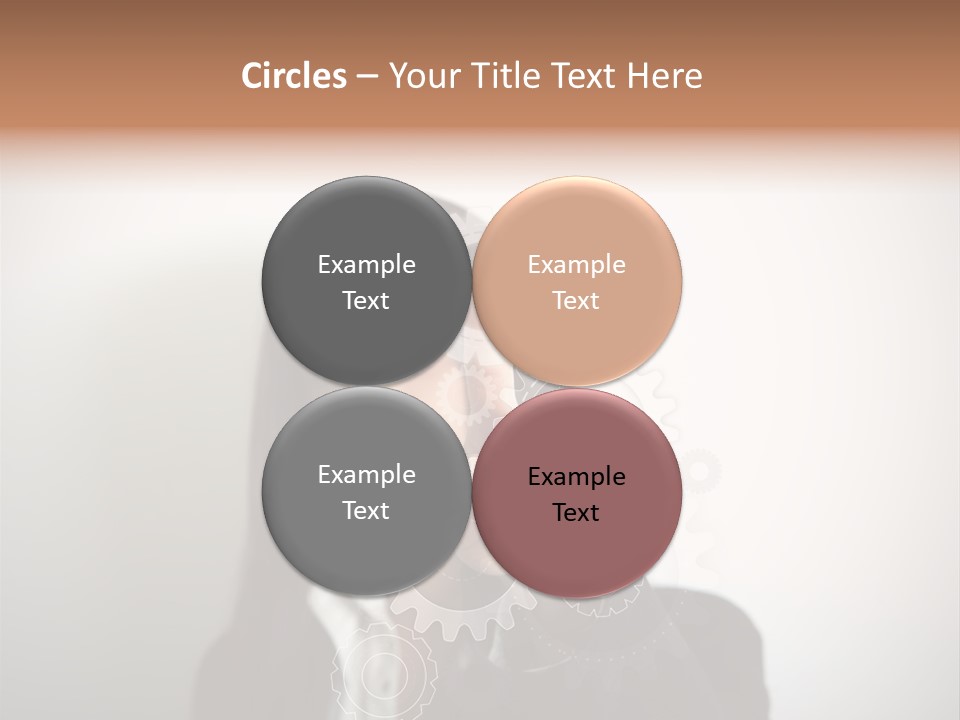 Businesswoman Gear Finger PowerPoint Template