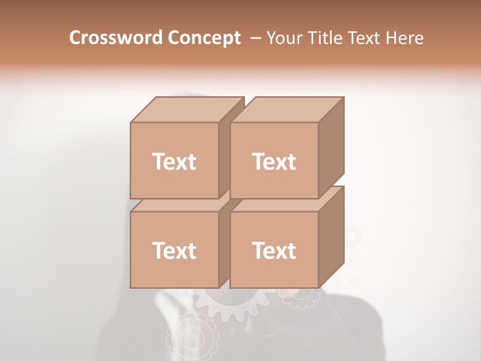 Businesswoman Gear Finger PowerPoint Template