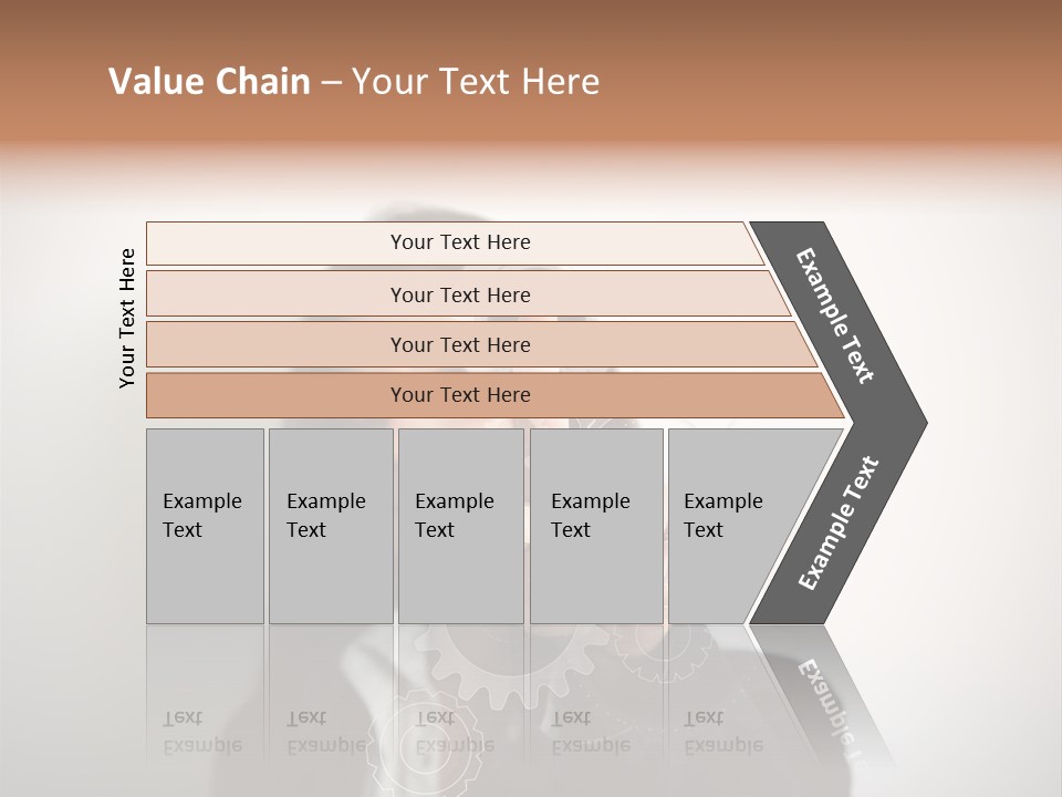 Businesswoman Gear Finger PowerPoint Template