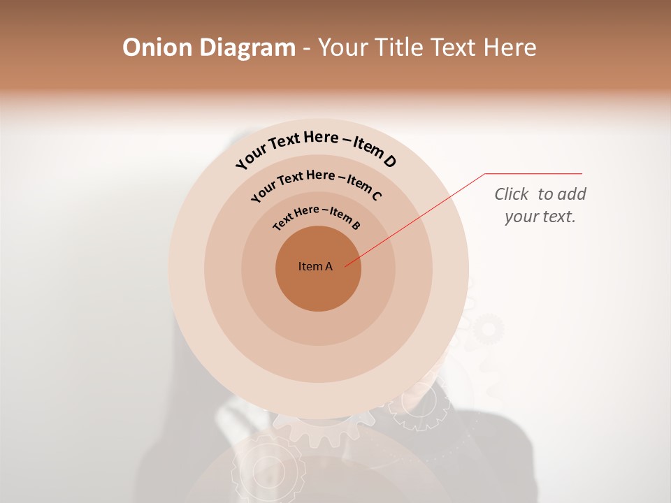 Businesswoman Gear Finger PowerPoint Template