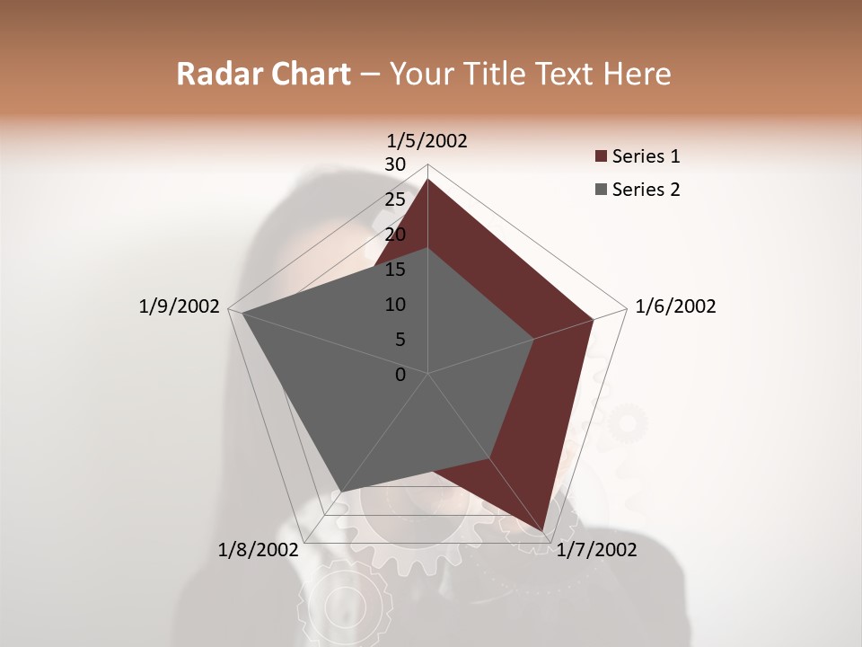 Businesswoman Gear Finger PowerPoint Template