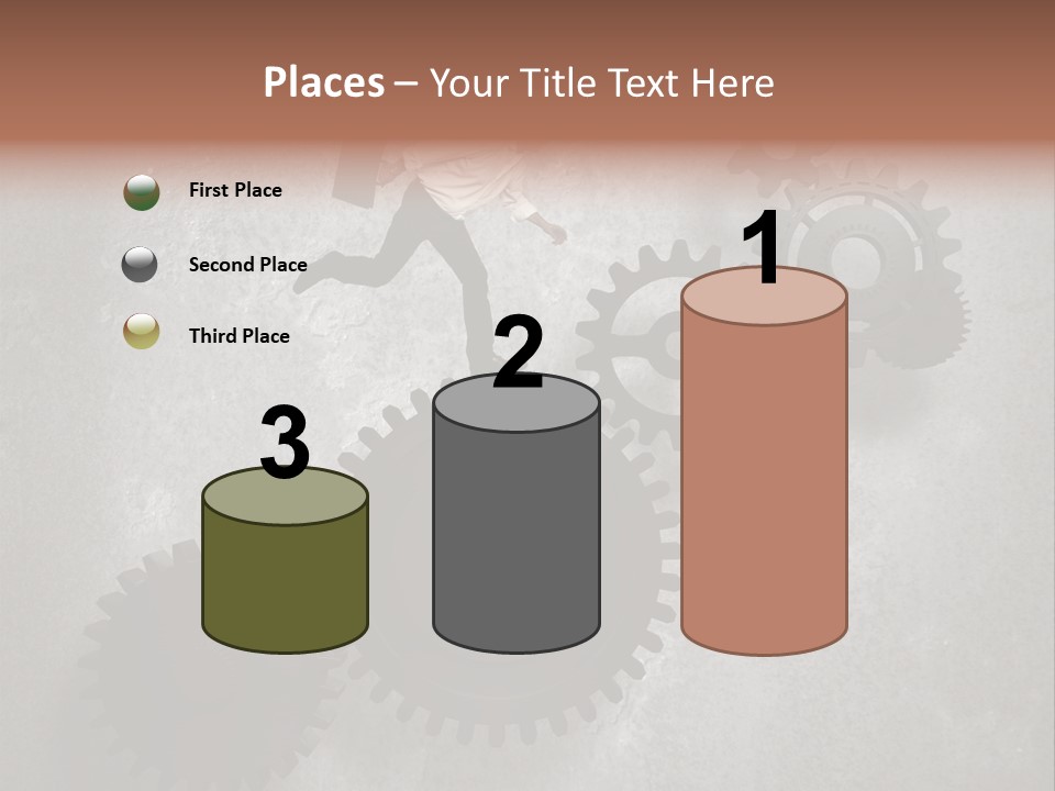 Cogwheel Running Mechanism PowerPoint Template